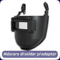 Máscara de soldar para adaptar al casco