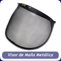 Visor de malla metálica