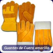 Guantes de cuero amarillo