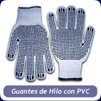 Guantes de hilo con puntos de PVC